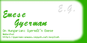 emese gyerman business card